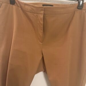 Talbots Hampshire Ankle Pants | Size 22WP | Camel | High Waist Button Front